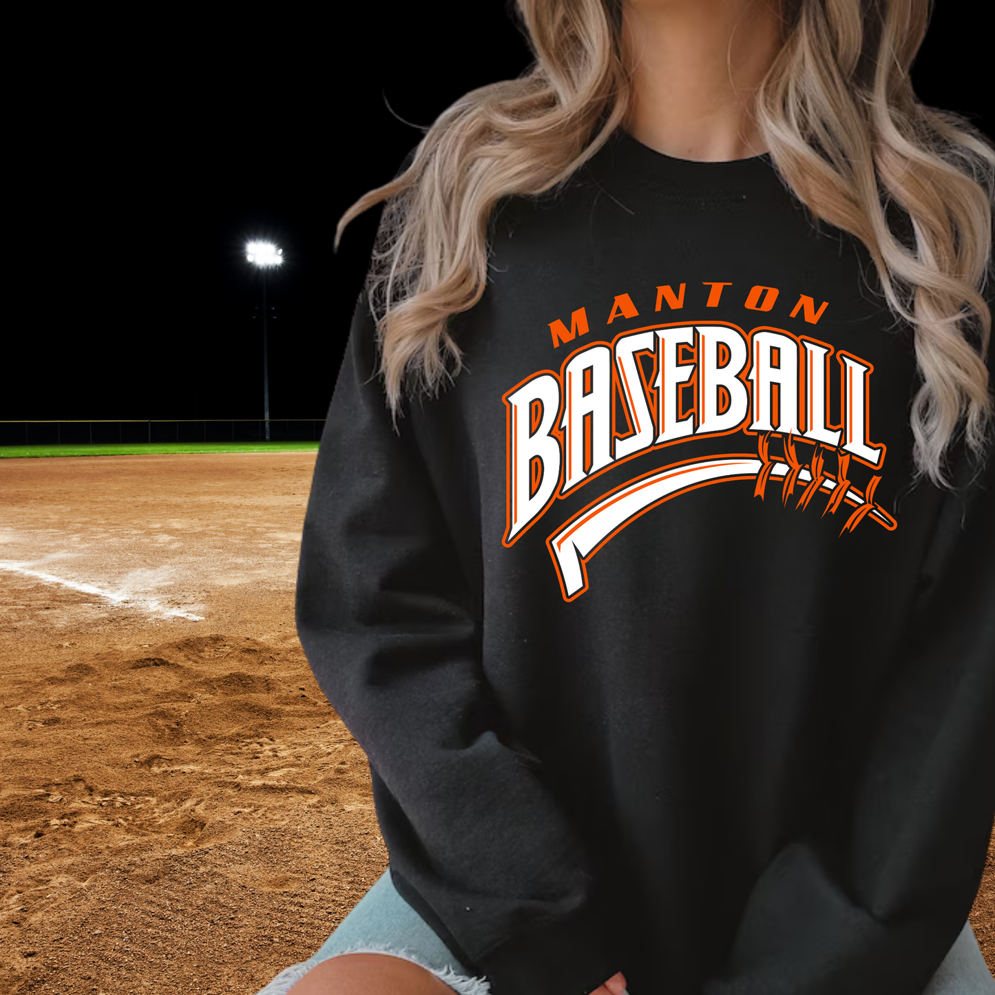 Manton Rangers Baseball ADULT Unisex Crewneck Sweatshirt