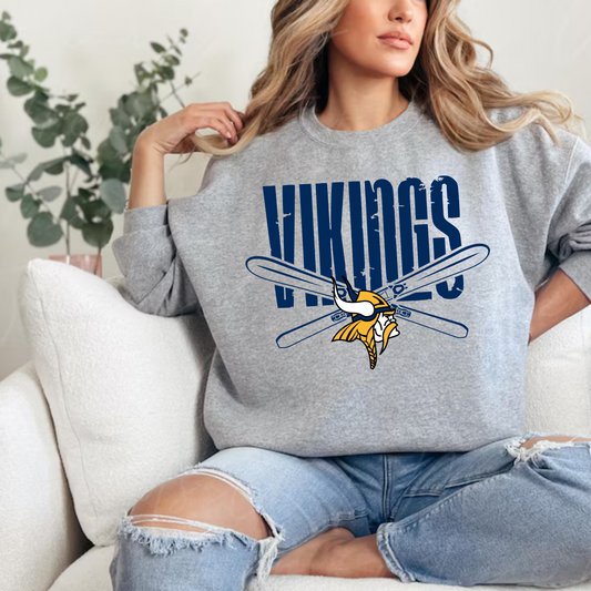 Cadillac Vikings Ski ADULT Crewneck Sweatshirt