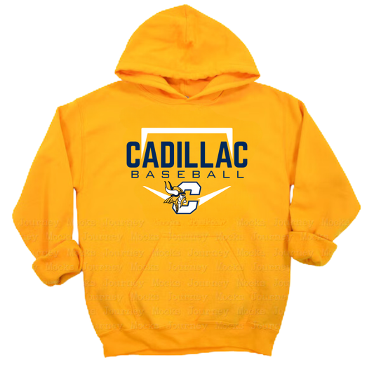 Cadillac Vikings Baseball ADULT Hoodie