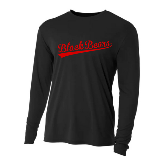 Script Black Bears Hockey DRI-FIT Cooling Performance Long-Sleeve T-Shirt