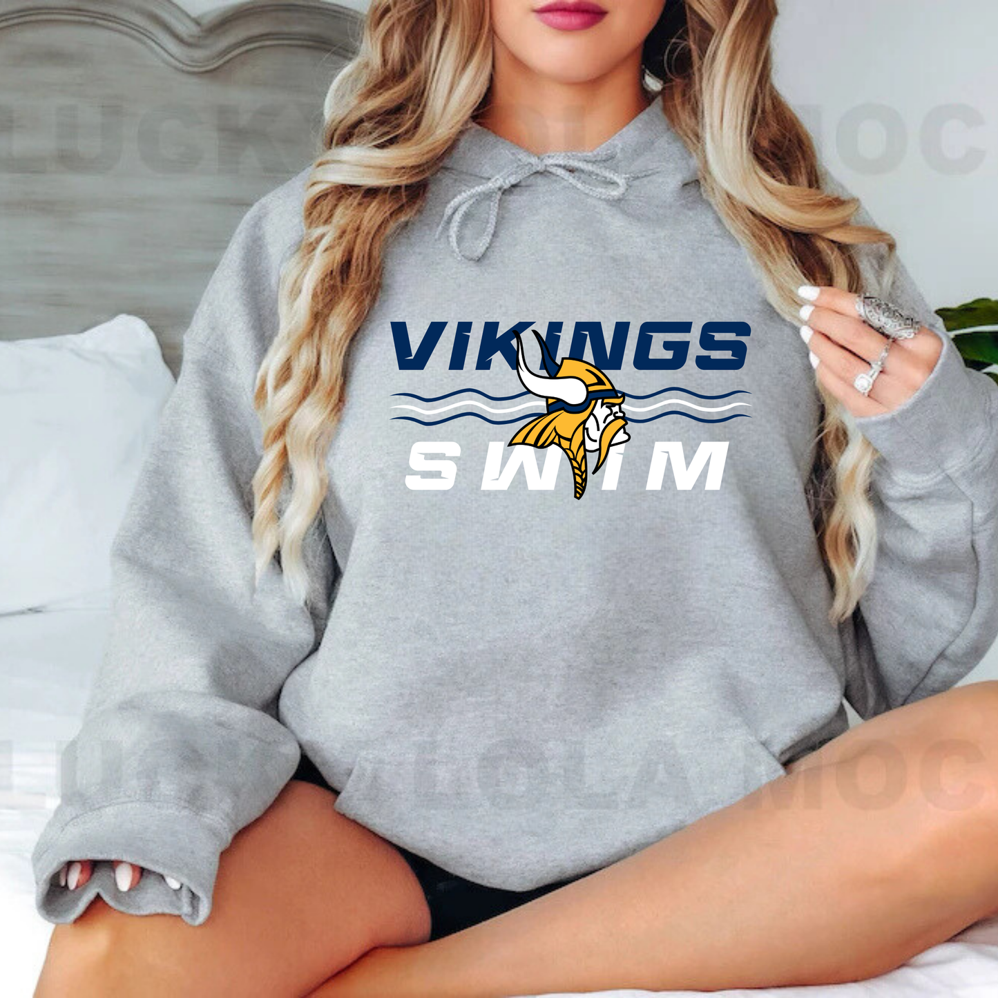 Cadillac Vikings Swim ADULT Hoodie