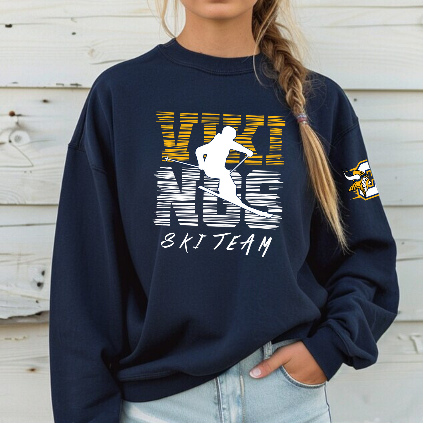 Cadillac Vikings Ski ADULT Crewneck Sweatshirt