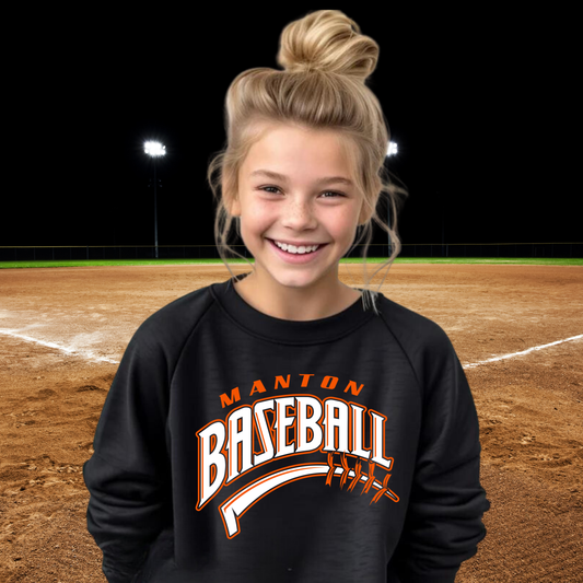 Manton Rangers Baseball YOUTH Crewneck Sweatshirt