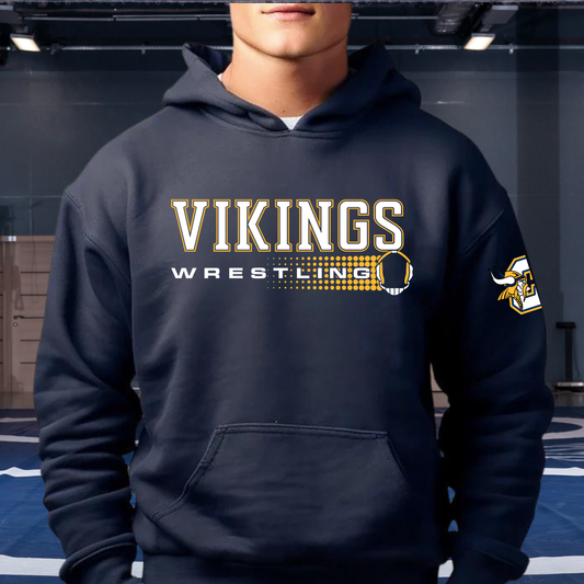 Cadillac Vikings Wrestling ADULT Hoodie