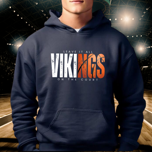 Vikings Basketball ADULT Hoodie