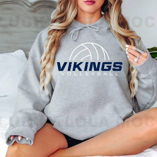 Cadillac Vikings Volleyball ADULT Hoodie
