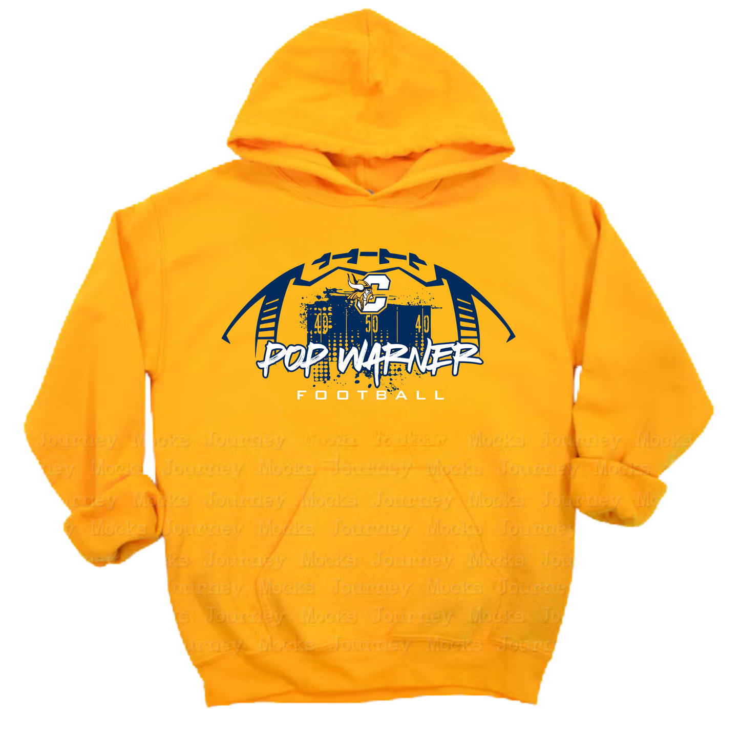 Vikings Pop Warner Football UNISEX Hoodie - GOLD