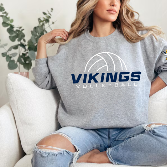 Cadillac Vikings Volleyball ADULT Unisex Crewneck Sweatshirt