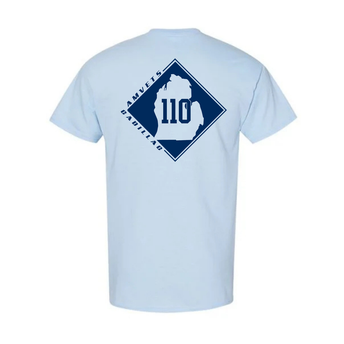 AMVETS Post #110 T-Shirt (G500) - LIGHT BLUE