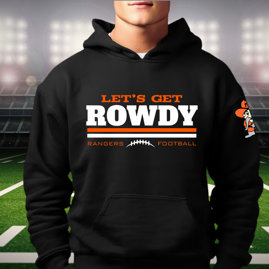 Let's Get ROWDY Manton Rangers Football ADULT Hoodie