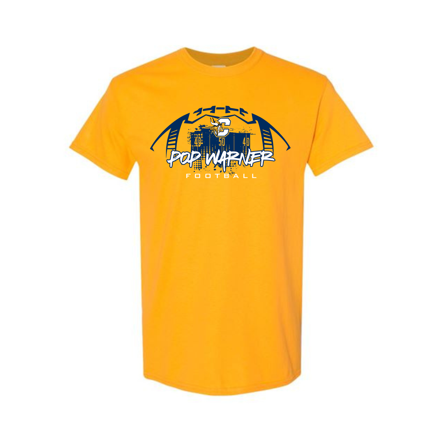 Vikings Pop Warner Football UNISEX T-Shirt - GOLD