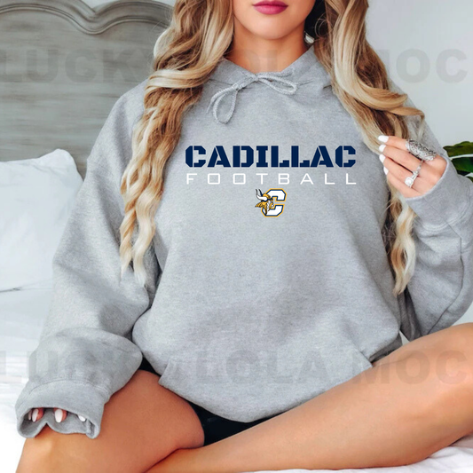 Cadillac Vikings Football ADULT Hoodie