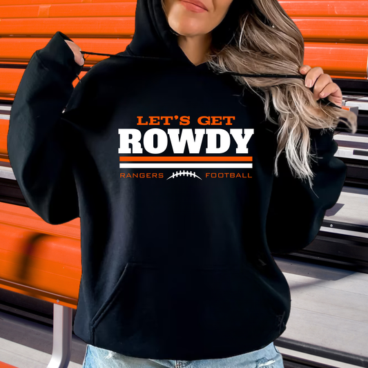 Let's Get ROWDY Manton Rangers Football ADULT Hoodie