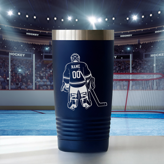Personalized Cadillac Vikings HOCKEY 20 oz Tumbler - NAVY