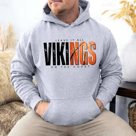 Vikings Basketball ADULT Hoodie