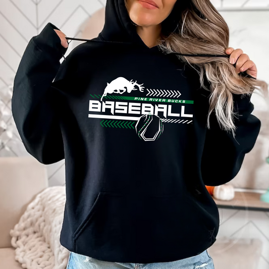 Pine River Bucks Baseball ADULT Hoodie