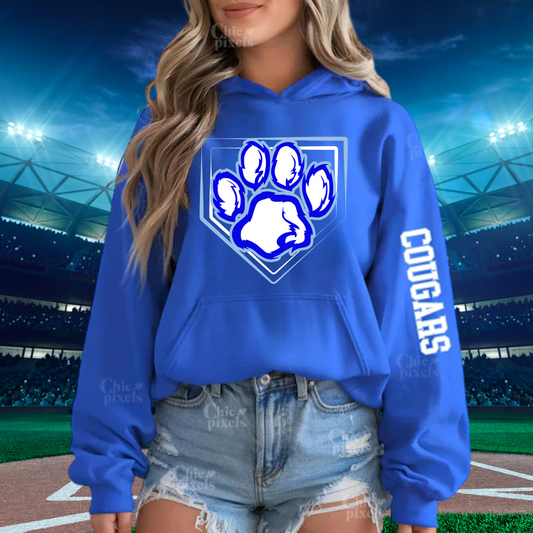 Great Lakes Cougars Baseball ADULT Hoodie