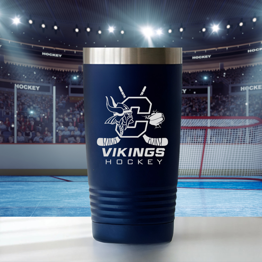 Cadillac Vikings HOCKEY 20 oz Tumbler - NAVY