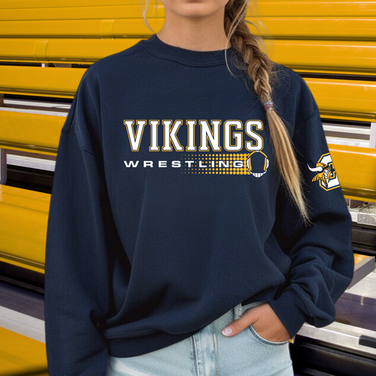 Cadillac Vikings Wrestling ADULT Unisex Crewneck Sweatshirt