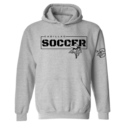 BLACKOUT Cadillac Vikings Soccer Unisex YOUTH Hoodie