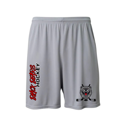 Black Bears Hockey Dri-Fit Cooling Performance Shorts w/ Pockets - SILVER