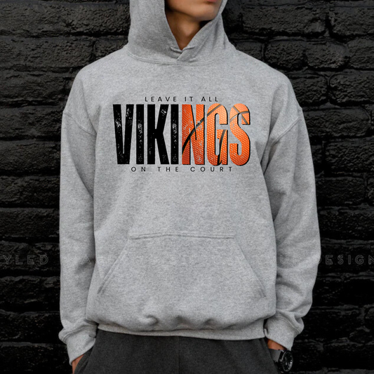 Cadillac Vikings Basketball YOUTH Hoodie