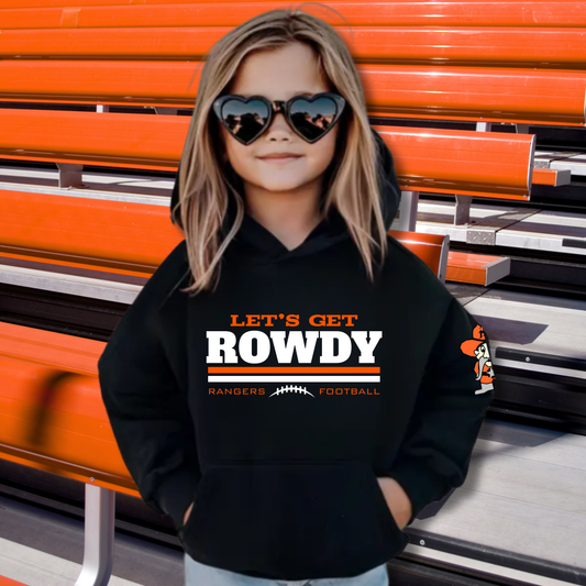 Let's Get ROWDY Manton Rangers Football Unisex YOUTH Hoodie