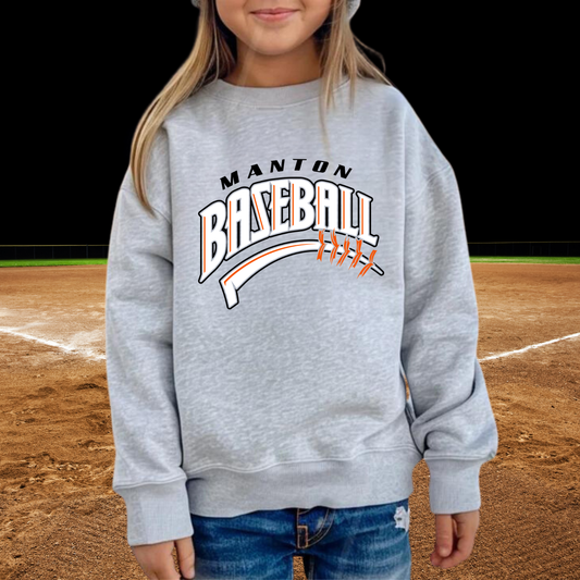 Manton Rangers Baseball YOUTH Crewneck Sweatshirt