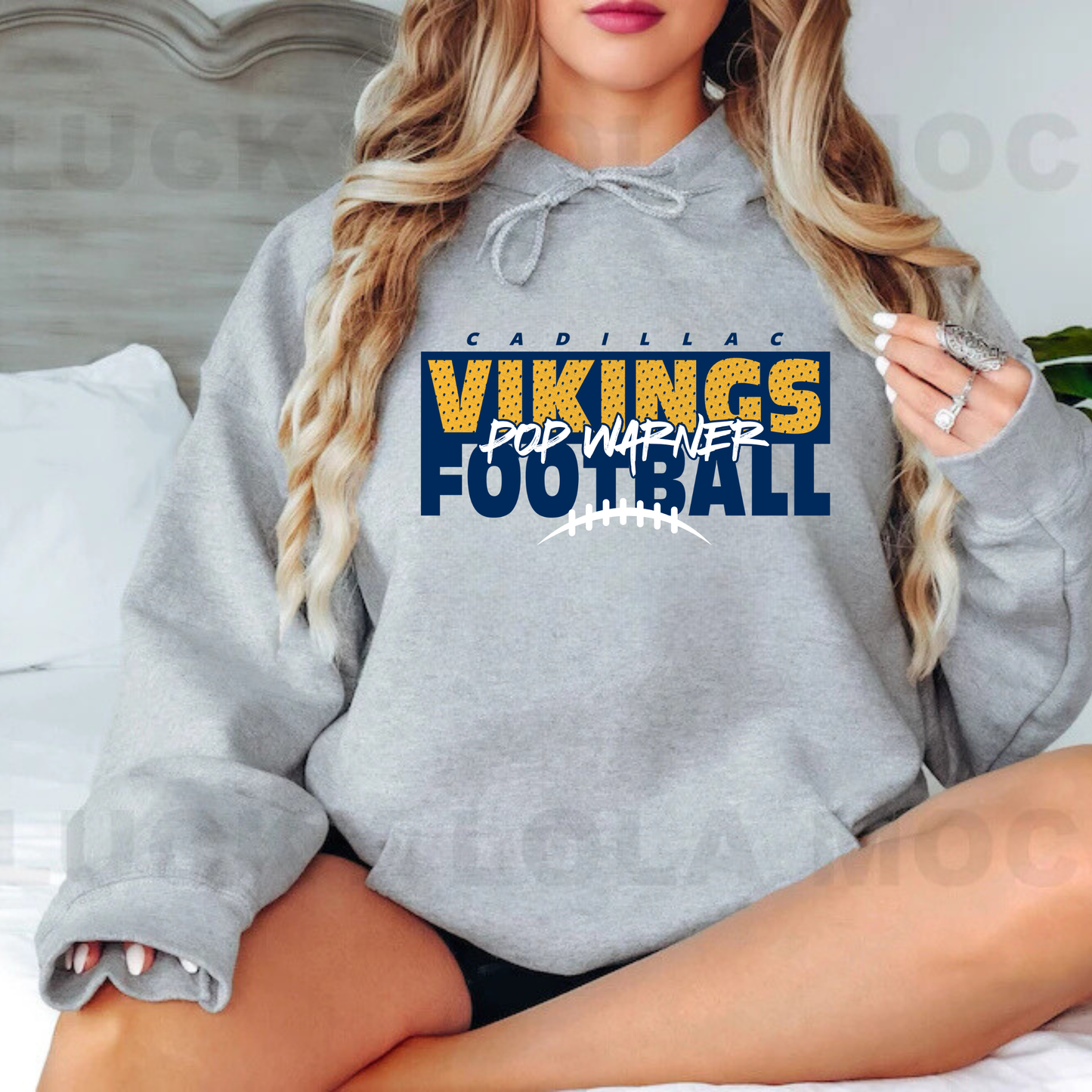 Vikings Pop Warner Football UNISEX Hoodie - SPORT GREY