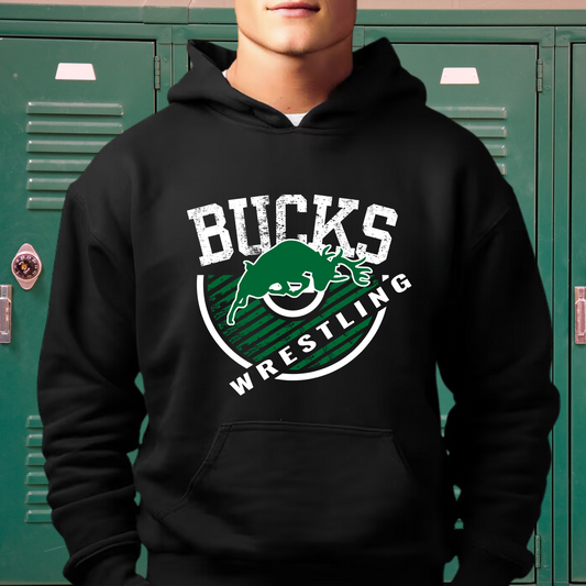 Pine River Bucks Wrestling ADULT Hoodie