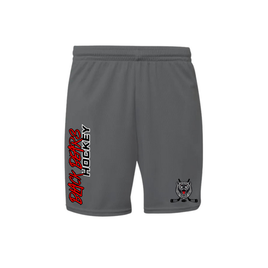 Black Bears Hockey MESH Shorts w/ Pockets - CHARCOAL