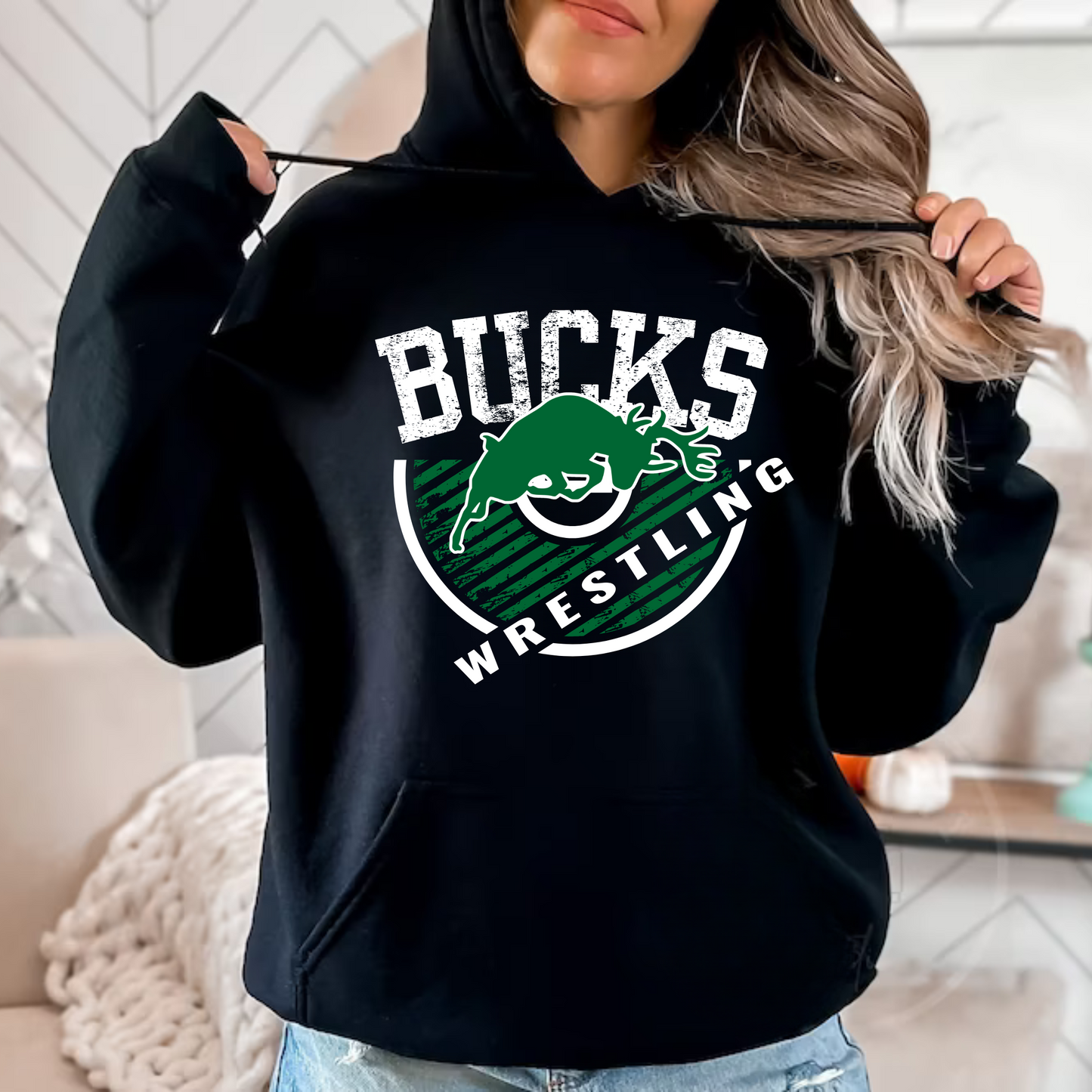 Pine River Bucks Wrestling ADULT Hoodie