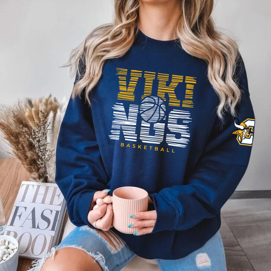 Cadillac Vikings Basketball ADULT Crewneck Sweatshirt