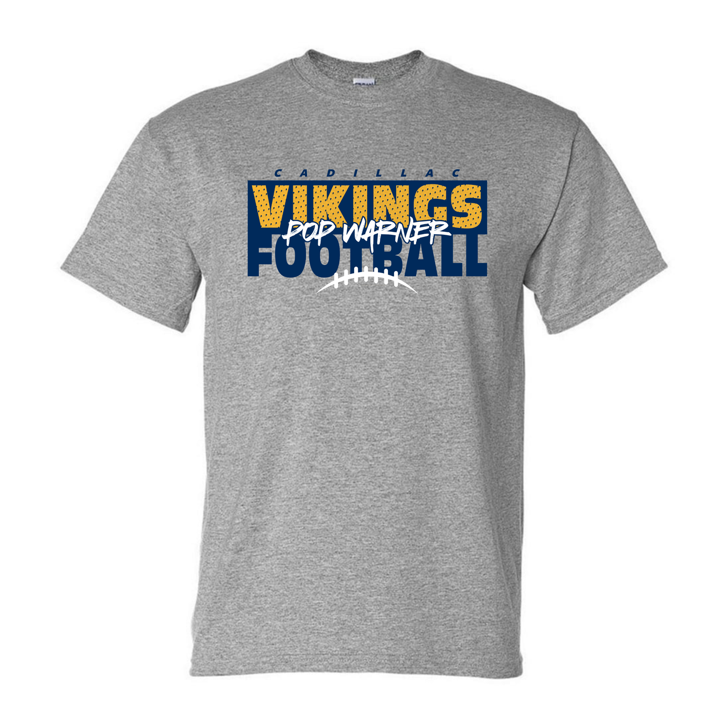 Vikings Pop Warner Football UNISEX T-Shirt - SPORT GREY