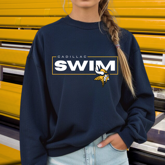 Cadillac Vikings Swim ADULT Unisex Crewneck Sweatshirt