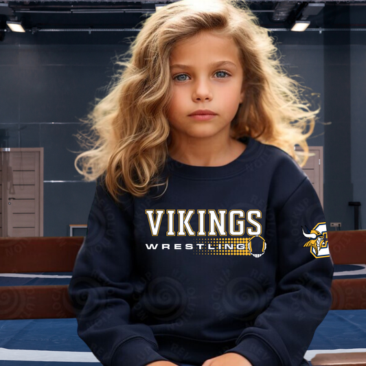Cadillac Vikings Wrestling YOUTH Crewneck Sweatshirt
