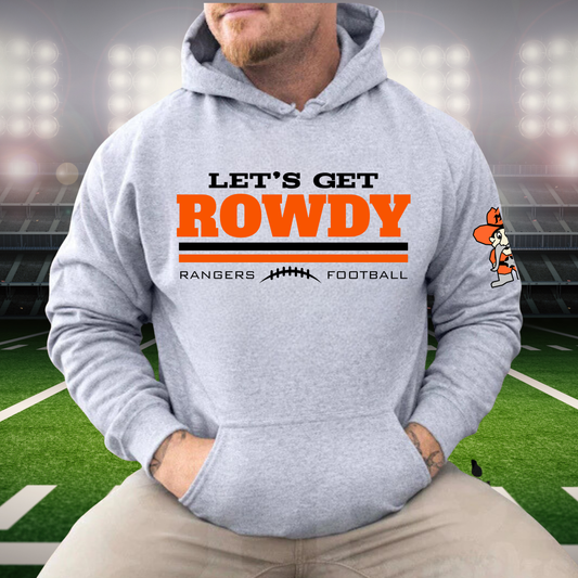 Let's Get ROWDY Manton Rangers Football ADULT Hoodie