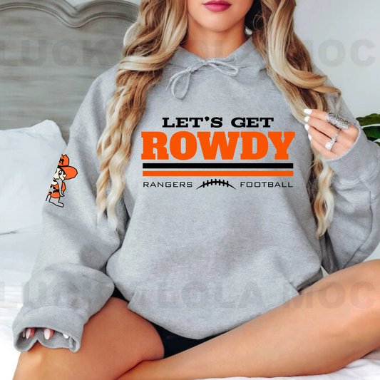 Let's Get ROWDY Manton Rangers Football ADULT Hoodie