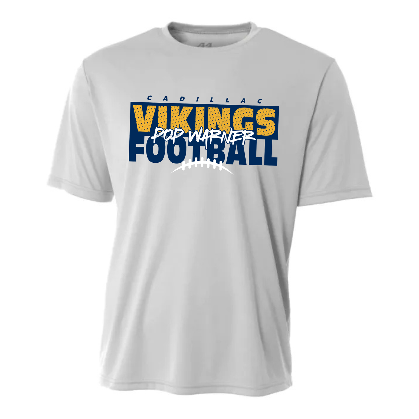 Vikings Pop Warner Football UNISEX Dri-Fit T-Shirt - SPORT GREY