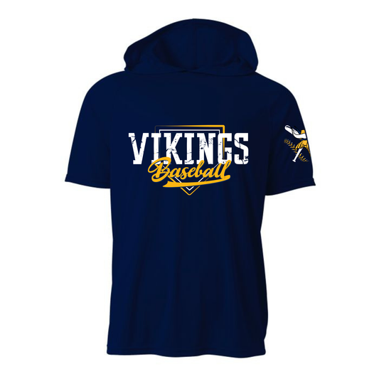 Hooded DRI-FIT Cadillac Vikings Baseball ADULT T-Shirt (Cooling Performance T-Shirt)