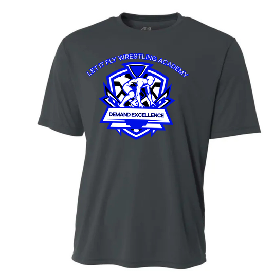 LET IT FLY Wrestling Academy DRI-FIT Cooling Performance T-Shirt - GRAPHITE