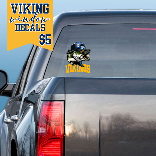 Let's Go Vikings Largemouth Bass Decal