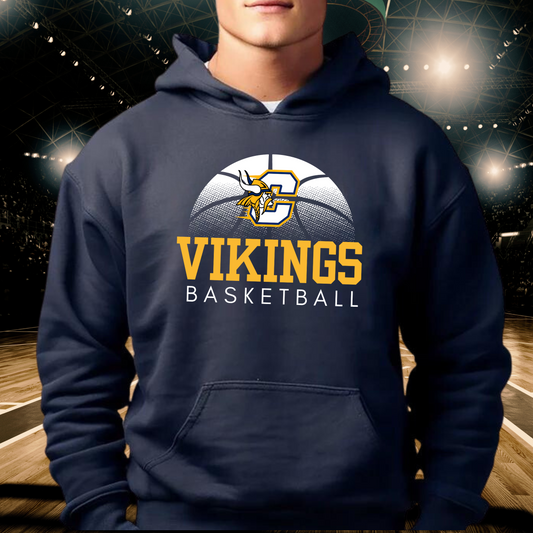 Vikings Basketball ADULT Hoodie