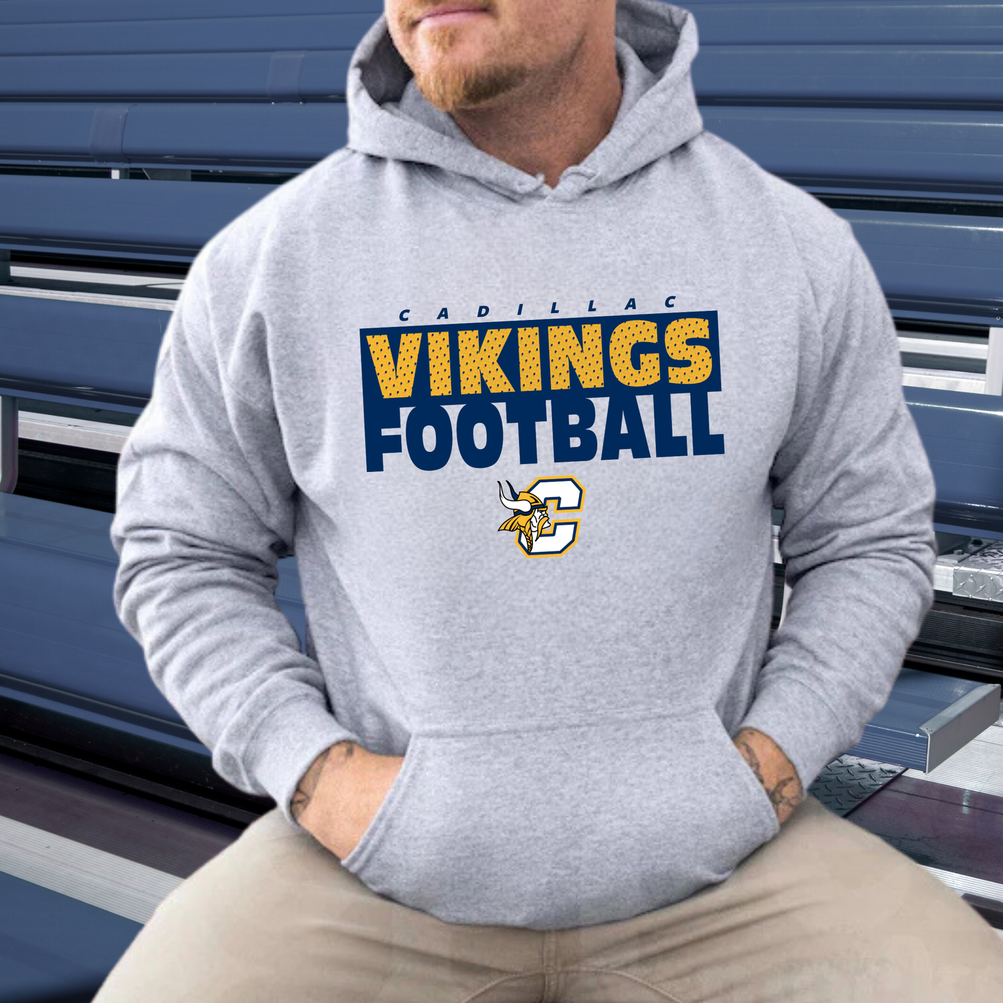 Cadillac Vikings Football UNISEX Hoodie - SPORT GREY