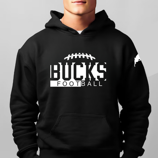 Pine River Bucks Football Adult Hoodie