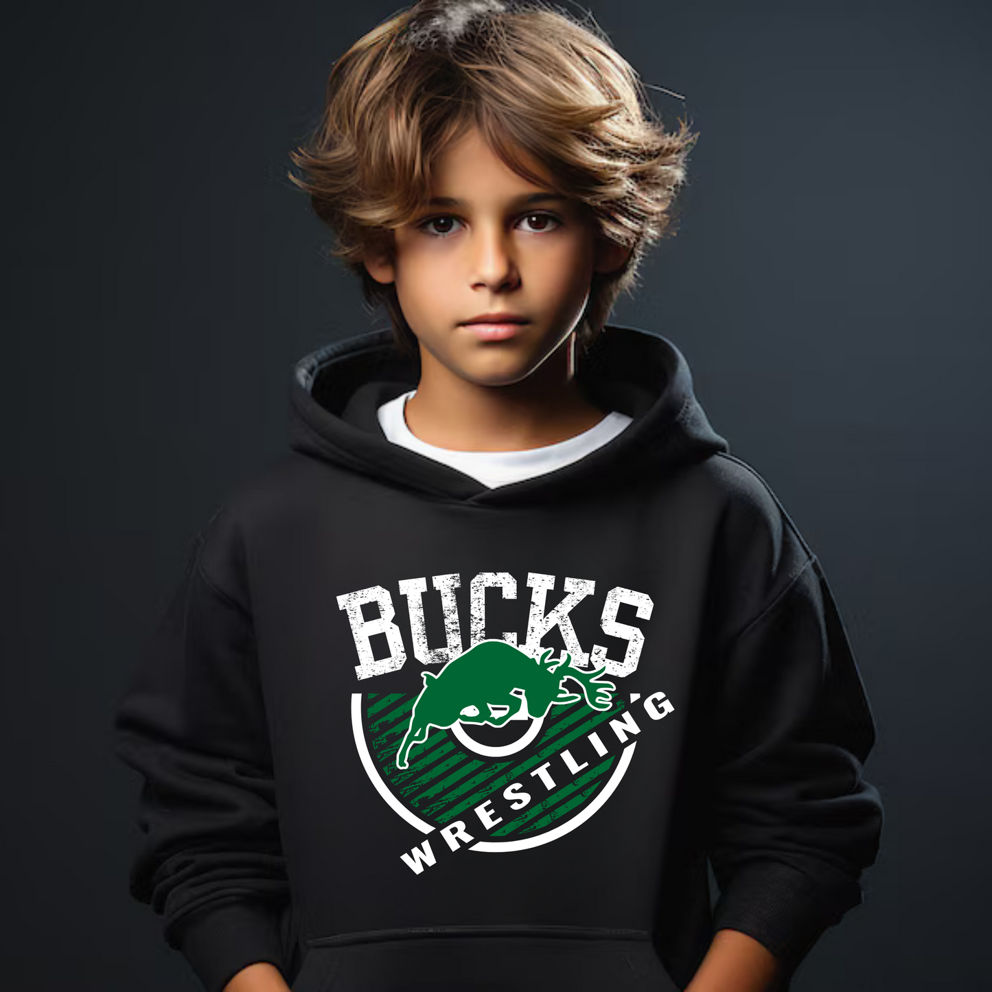 Pine River Bucks Wrestling Unisex YOUTH Hoodie