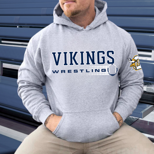 Cadillac Vikings Wrestling ADULT Hoodie