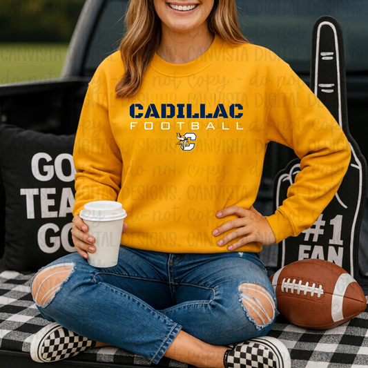 Cadillac Vikings Football ADULT Unisex Crewneck Sweatshirt