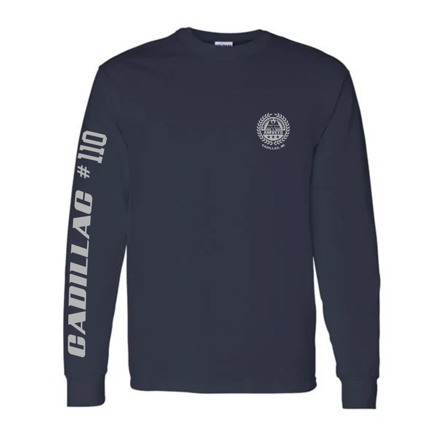 AMVETS Post #110 Long-Sleeve T-Shirt (G540) - NAVY