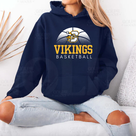 Vikings Basketball ADULT Hoodie